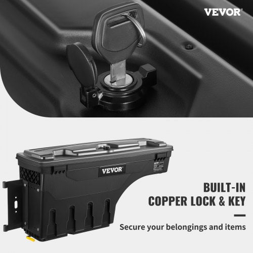 Truck Bed Storage Box Lockable Lid Waterproof ABS Wheel Well Tool Box 66