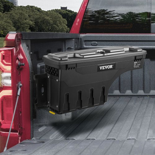 Truck Bed Storage Box Lockable Lid Waterproof ABS Wheel Well Tool Box 66