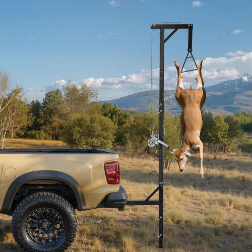 Truck Hitch Game Hoist 400 lbs Load Capacity Hunting Deer Hoist with 2inch