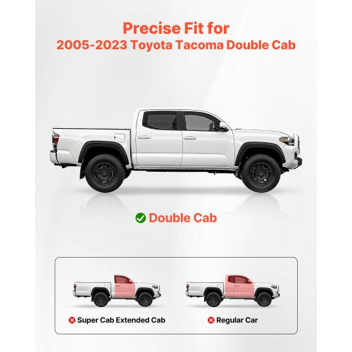 Running Boards 6 Inches Side Steps Compatible with 20052023 Toyota Tacoma