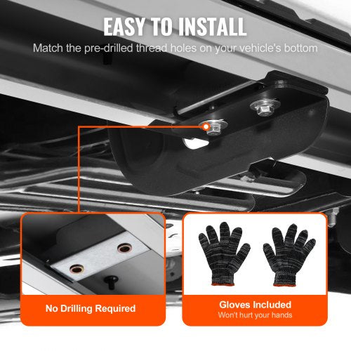 Running Boards 6 Step Bars Compatible with 20072018 Chevy SilveradoGMC