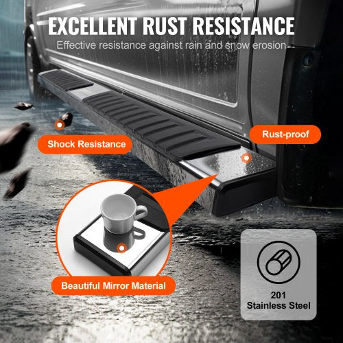 Running Boards 6 Step Bars Compatible with 20152023 Ford F150Crew