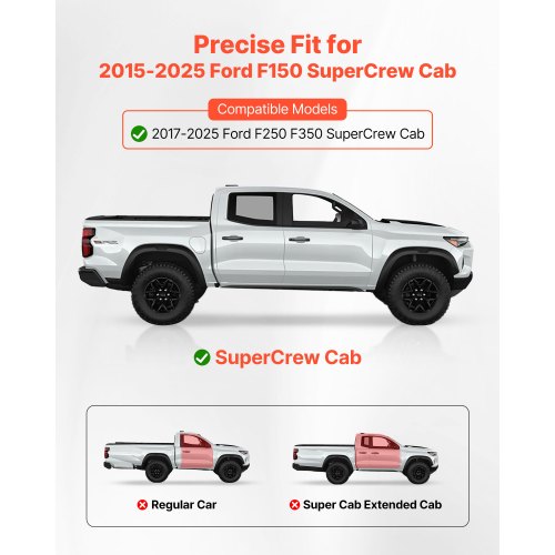Running Boards 6 Inches Side Steps Compatible with 20152025 Ford F150 1
