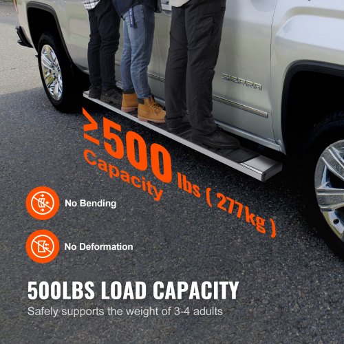 Running Boards 6 Step Bars Compatible with 20192023 Chevy SilveradoGMC