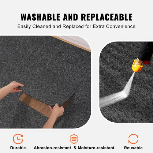 Carpet Tiles Reusable 20x 20 Carpet Squares With Padding Attached Soft