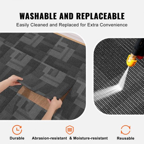 Carpet Tiles Reusable 24x 24Carpet Squares With Padding Attached Soft