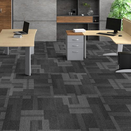 Carpet Tiles Reusable 24x 24Carpet Squares With Padding Attached Soft