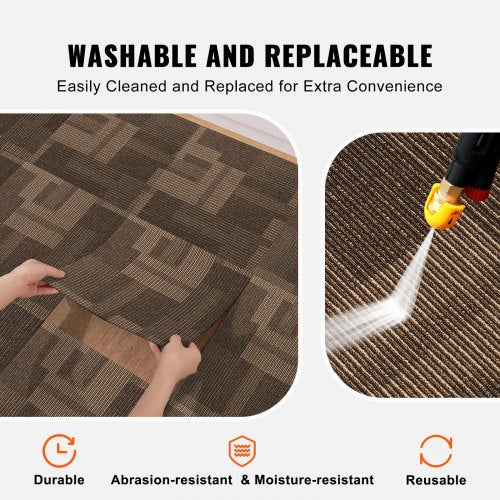 Carpet Tiles Reusable 24x 24Carpet Squares With Padding Attached Soft