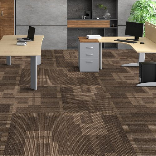 Carpet Tiles Reusable 24x 24Carpet Squares With Padding Attached Soft