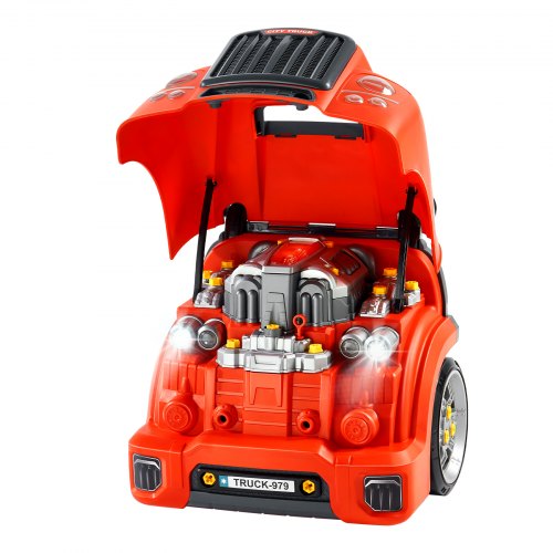 Engine Toy 60 Pieces Kids Mechanic Car Repair Set with Removable Parts