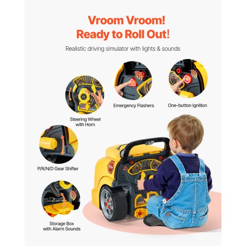 Engine Toy 60 Pieces Kids Mechanic Car Repair Set with Removable Parts