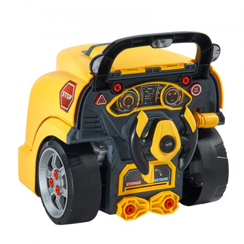 Engine Toy 60 Pieces Kids Mechanic Car Repair Set with Removable Parts