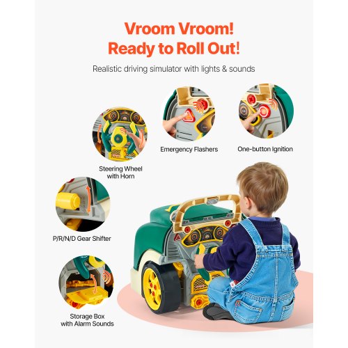 Engine Toy 60 Pieces Kids Mechanic Car Repair Set with Removable Parts