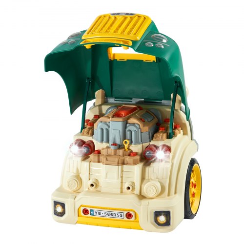 Engine Toy 60 Pieces Kids Mechanic Car Repair Set with Removable Parts