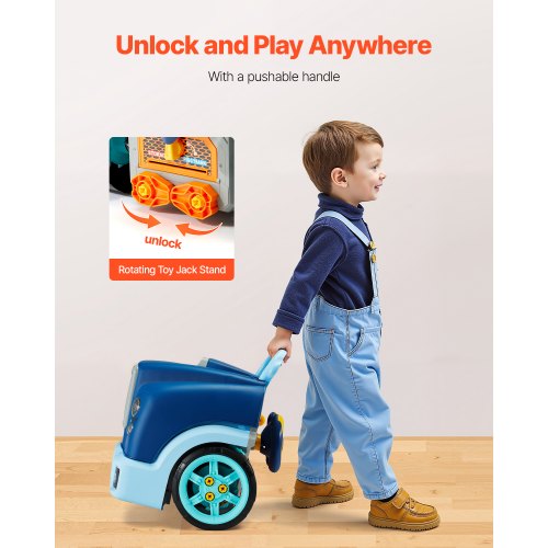 Engine Toy 60 Pieces Kids Mechanic Car Repair Set with Removable Parts