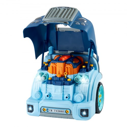 Engine Toy 60 Pieces Kids Mechanic Car Repair Set with Removable Parts