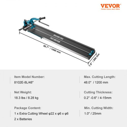 Manual Tile Cutter 48 inch Porcelain Ceramic Tile Cutter with Tungsten