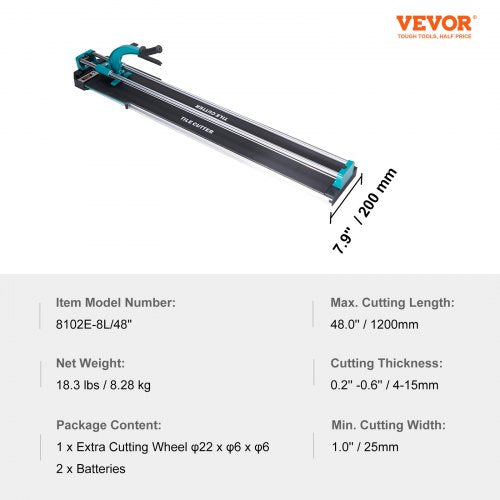 Manual Tile Cutter 48 inch Porcelain Ceramic Tile Cutter with Tungsten
