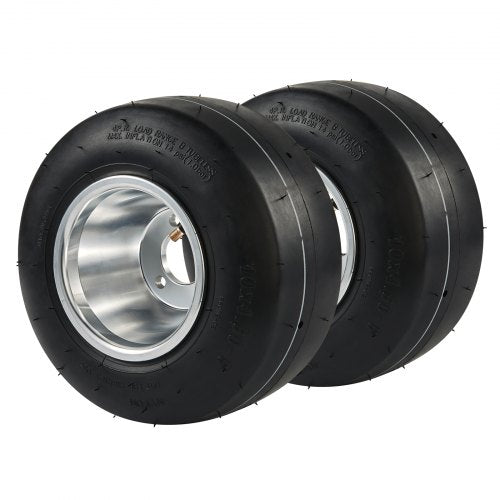 Go Kart Tires and Rims 10x455 Go Kart Wheels 2Pack Front Wheels