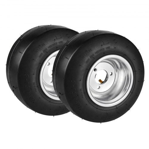 Go Kart Tires and Rims 10x455 Go Kart Wheels 2Pack Front Wheels