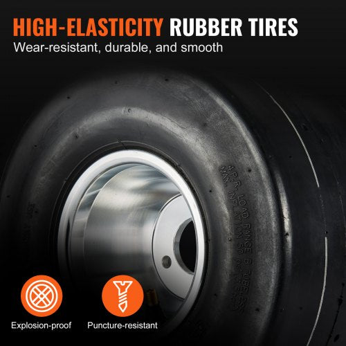 Go Kart Tires and Rims 11x65 Go Kart Wheels 2Pack Rear Wheels Aluminum