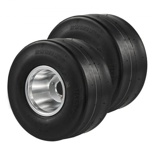 Go Kart Tires and Rims 11x65 Go Kart Wheels 2Pack Rear Wheels Aluminum