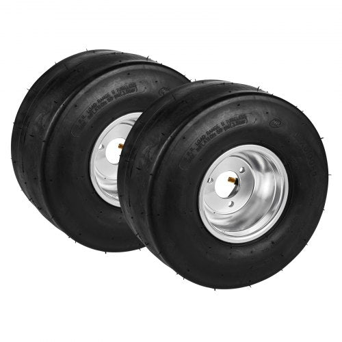Go Kart Tires and Rims 11x65 Go Kart Wheels 2Pack Rear Wheels Aluminum