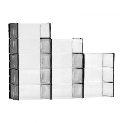 Shoe Storage Boxes 12 Pack Stackable Shoe Boxes Storage Organizers Fit up to US 1