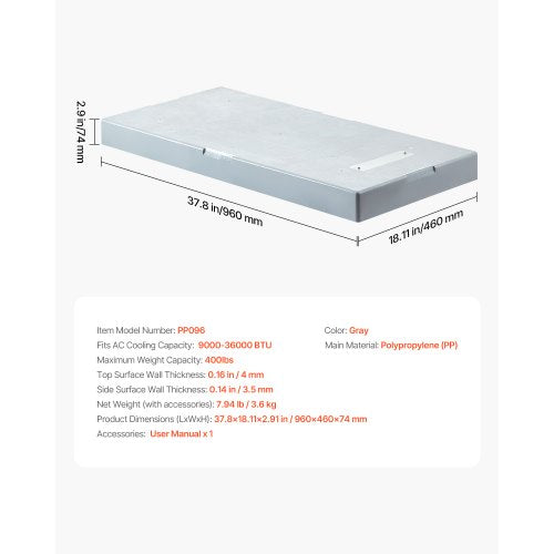 Mini Split Pad for 900036000BTU Ductless Air Conditioner Heat Pump
