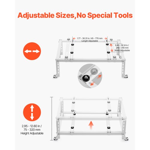 Mini Split Ground Stand Adjustable AntiVibration Mini Split Stand for 900024000