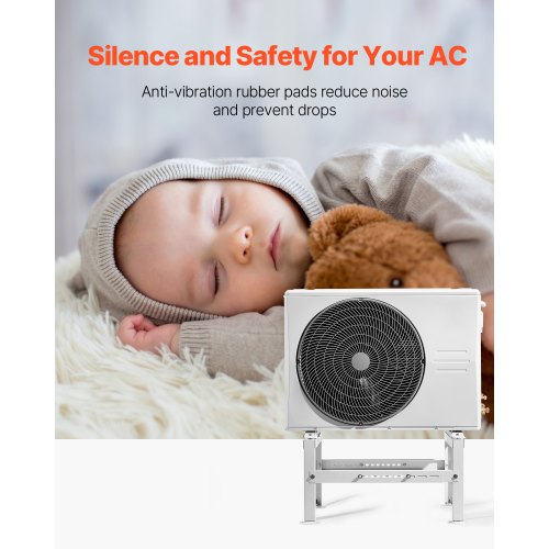 Mini Split Ground Stand Adjustable AntiVibration Mini Split Stand for 900060000