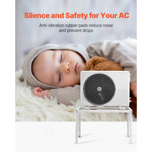 Mini Split Ground Stand Adjustable AntiVibration Mini Split Stand for 900036000
