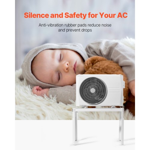 Mini Split Ground Stand Adjustable AntiVibration Mini Split Stand for 900018000