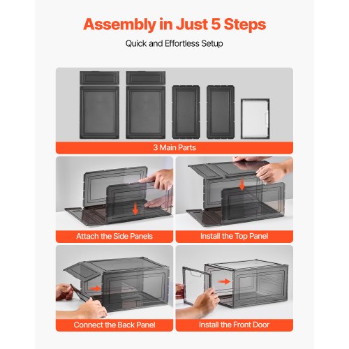 Shoe Storage Boxes 9 Pack Clear Stackable Shoe Boxes Storage Organizers