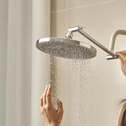 Shower Head Extension Arm 11 Inches Brass Shower Arm Extender with Flexible