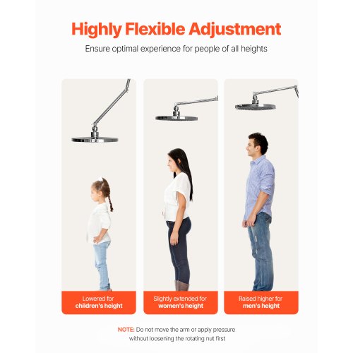 Shower Head Extension Arm 16 inches Brass Shower Arm Extender with Flexible