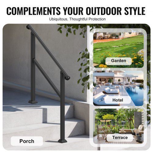 23 Step Handrails for Outdoor Steps for Seniors Porch Deck Post – 600 MM