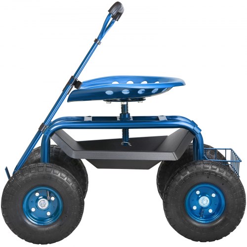 Garden Cart Rolling Workseat with Wheels Gardening Stool for Planting 360