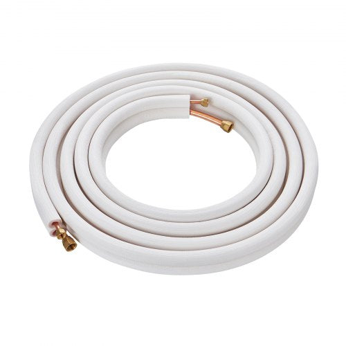25FT Mini Split Line Set 14 38 OD Copper Pipes Tubing and TripleLayer Insulation