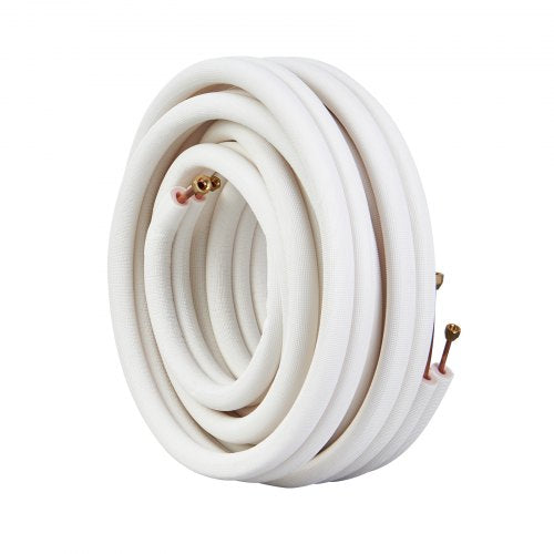 50FT Mini Split Line Set 14 38 OD Copper Pipes Tubing and TripleLayer Insulation