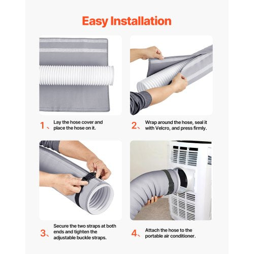 Air Conditioner Hose Cover Wrap Portable AC Hose Duct Vent Cover Sleeve