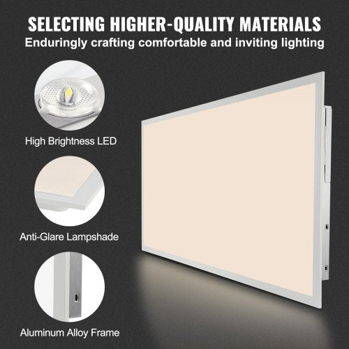 1 Pack 2x4 FT LED Flat Panel Light 6000LM 50W Surface Mount LED Drop