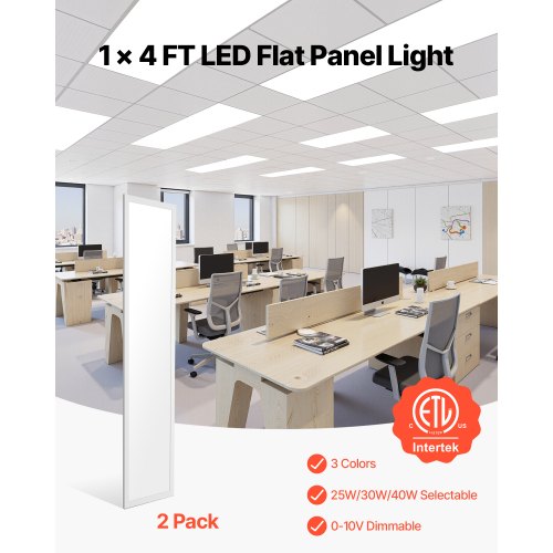 1x4 FT LED Flat Panel Light 5700 LM Flush Mount LED Drop Ceiling Lighting