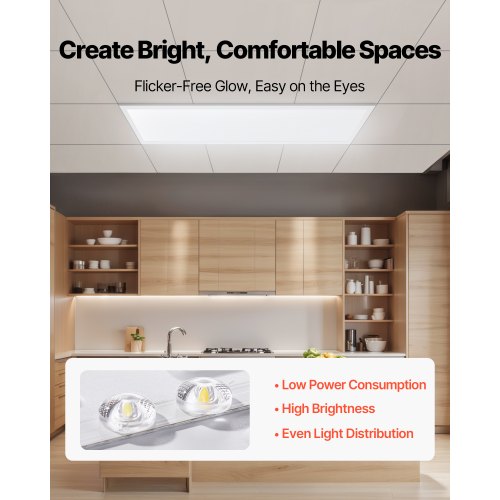 1x4 FT LED Flat Panel Light 5700 LM Flush Mount LED Drop Ceiling Lighting