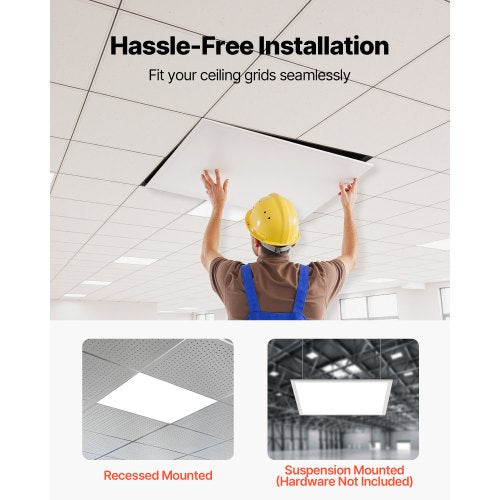 2x2 FT LED Flat Panel Light 5700 LM Flush Mount LED Drop Ceiling Lighting