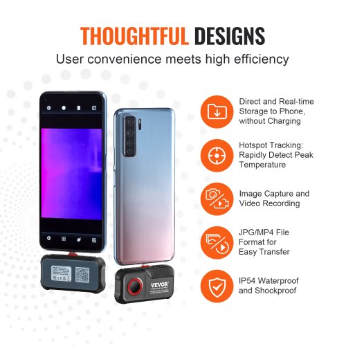 Thermal Imaging Camera for Android 256 x 192 IR Resolution Infrared Thermal