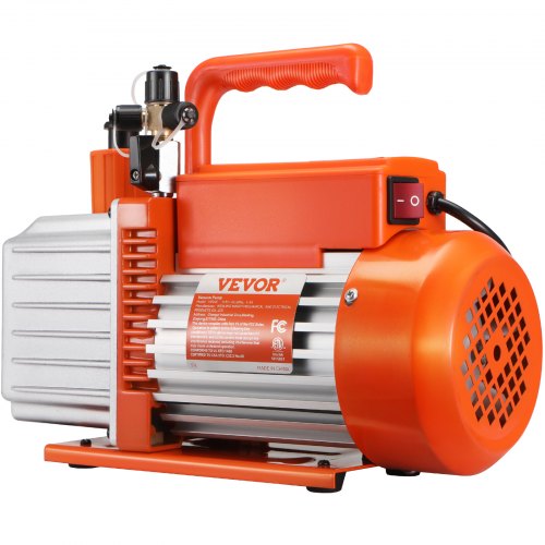 12 HP 2 Stage Rotary Vane Vacuum Pump 5 CFM 115V Air Conditioning Vacuum