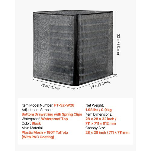 Air Conditioner Cover 28 x 28 x 32 inch Ac Cover for Air Conditioning Unit