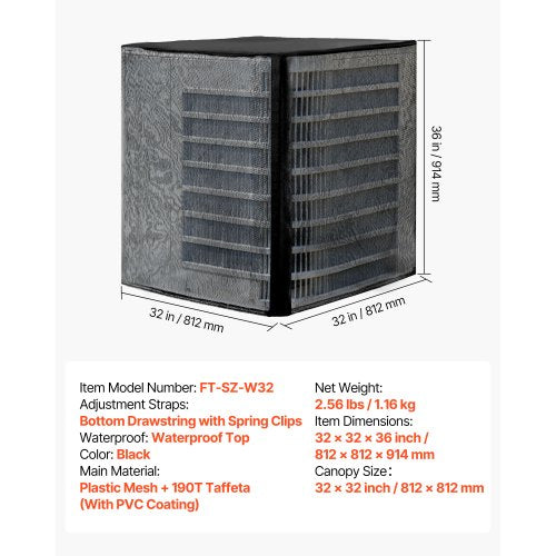 Air Conditioner Cover 32 x 32 x 36 inch Ac Cover for Air Conditioning Unit 1