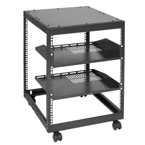 12U Open Frame Server Rack 2340 in Adjustable Depth Free Standing or Wall